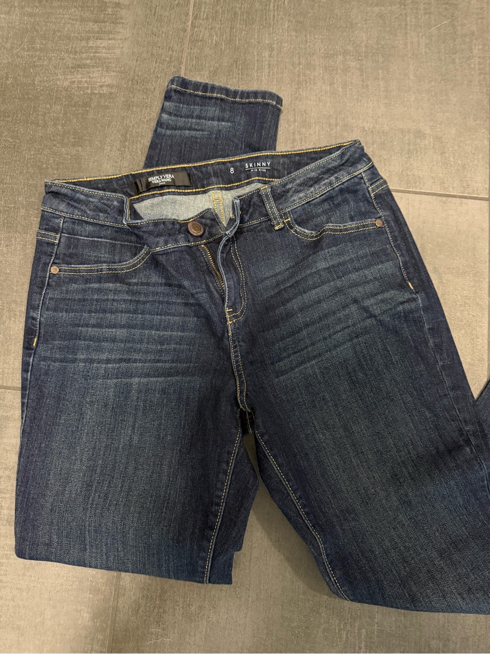 Simply Vera Vera Wang Skinny Jeans - Dark Blue